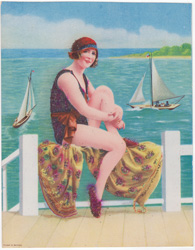 Original vintage calendar / poster art print from the 1920s-1940s